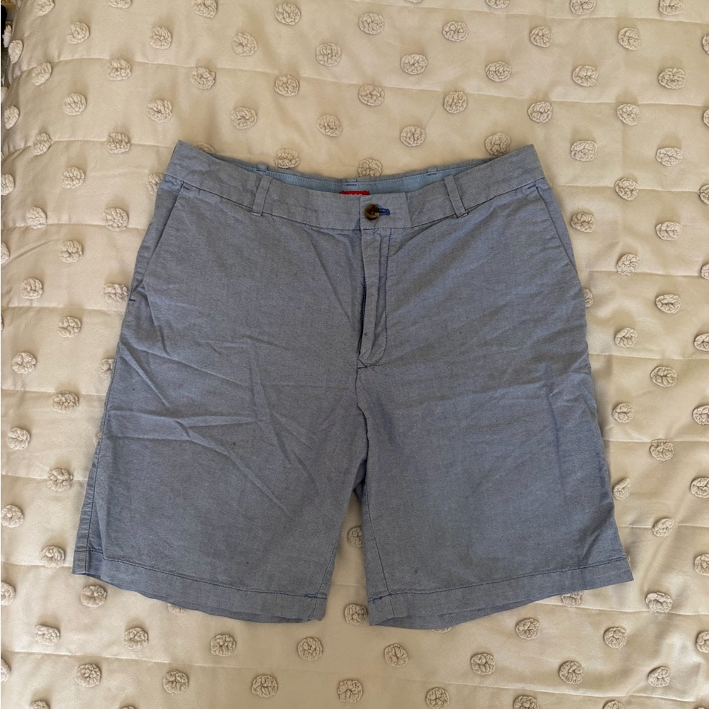 Izod Light Blue Flat Front Chino Shorts
